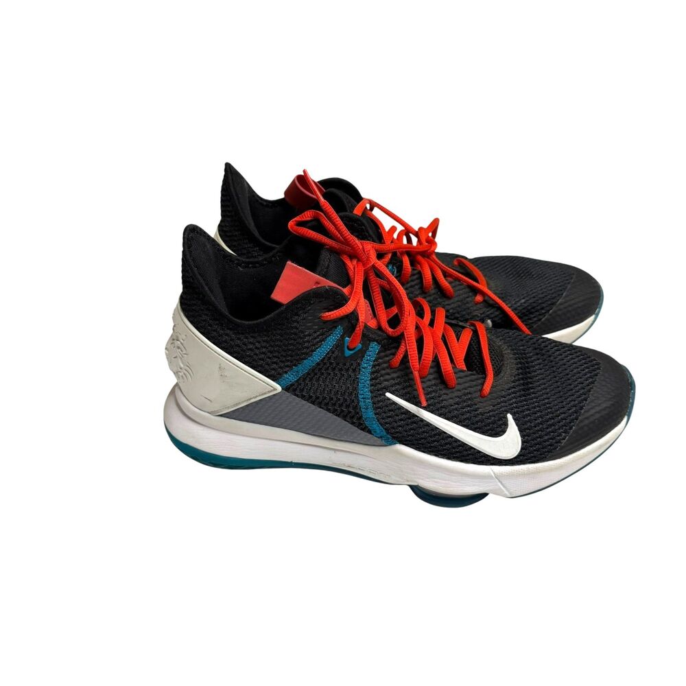 Nike Zoom Lebron Witness IV 4 Mesh High Top Sneaker Shoe Black Red Men 10.5